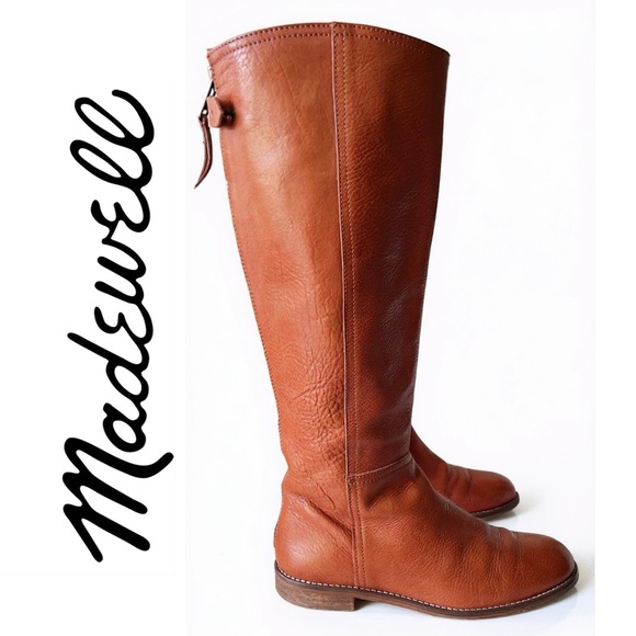 Madewell Shoes - Madewell Sidney Chestnut Brown Knee High Back Zip Tall Riding Boots Size 8